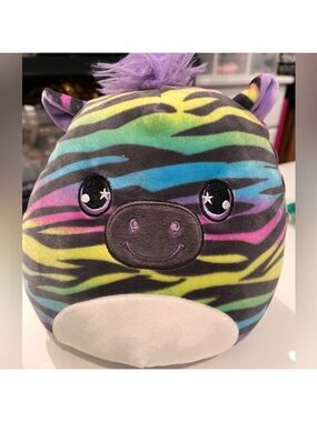 Squishmallow 8” Ravalia Raidbow Zebra No tag